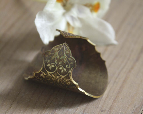 Dandy, bague élégance, baroque, victorienne, steampunk, en laiton