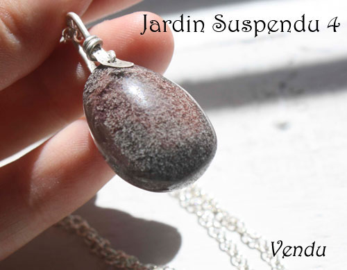 Jardin suspendu 4, sautoir et pendentif mystère de Babylone en argent et quartz fantôme