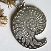 Nautilida, pendentif nautilus en argent