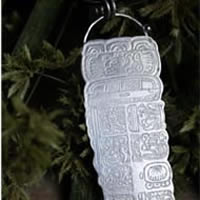 Calendrier maya, pendentif calendrier maya en argent