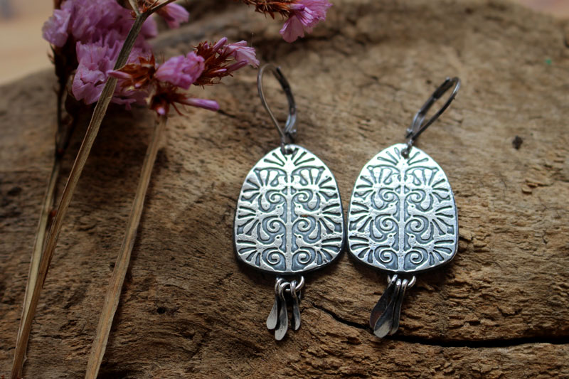 L’arbre de la vie, boucles d’oreilles arbre et oiseaux en argent