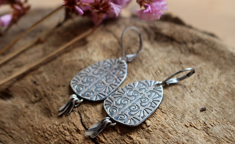 L’arbre de la vie, boucles d’oreilles arbre et oiseaux en argent