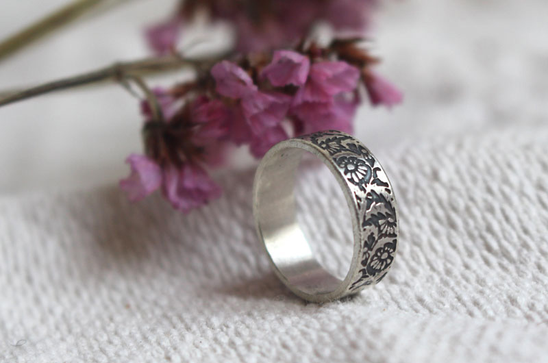 Marguerite, bague fleur en argent