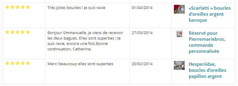 commentaires client EmmanuelleGuyon